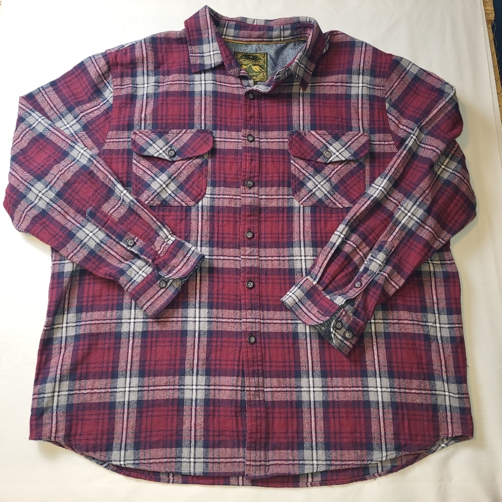Anchorage Expedition Men's Flannel Shirt Size‎ XXL Blue Red Heavy Warm